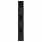 vidaXL Bücherregal/Raumteiler Schwarz Eichen-Optik 60x24x186 cm