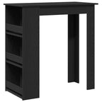 vidaXL Bartisch mit Regal Schwarz Eichen-Optik 102x50x103,5 cm