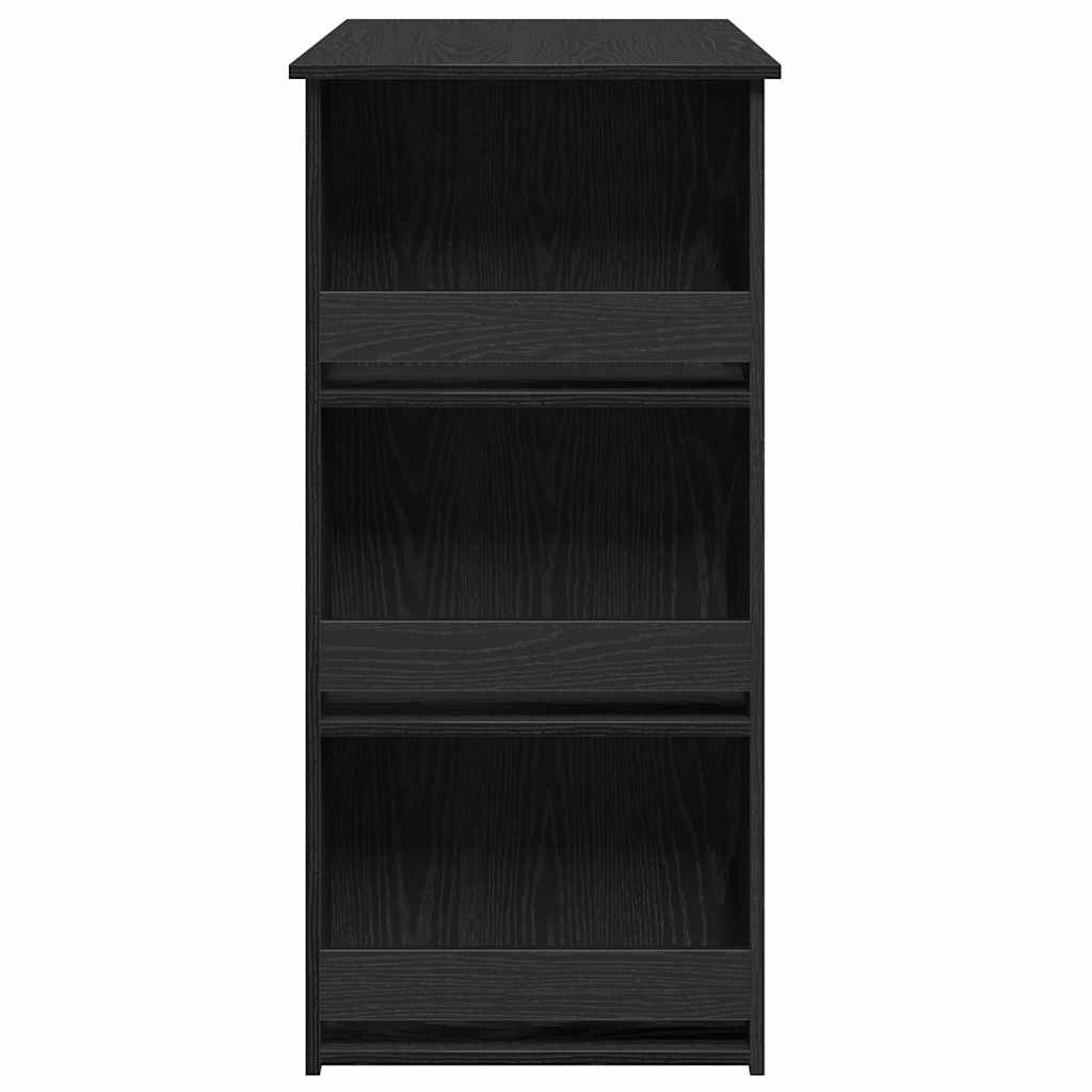 vidaXL Bartisch mit Regal Schwarz Eichen-Optik 102x50x103,5 cm