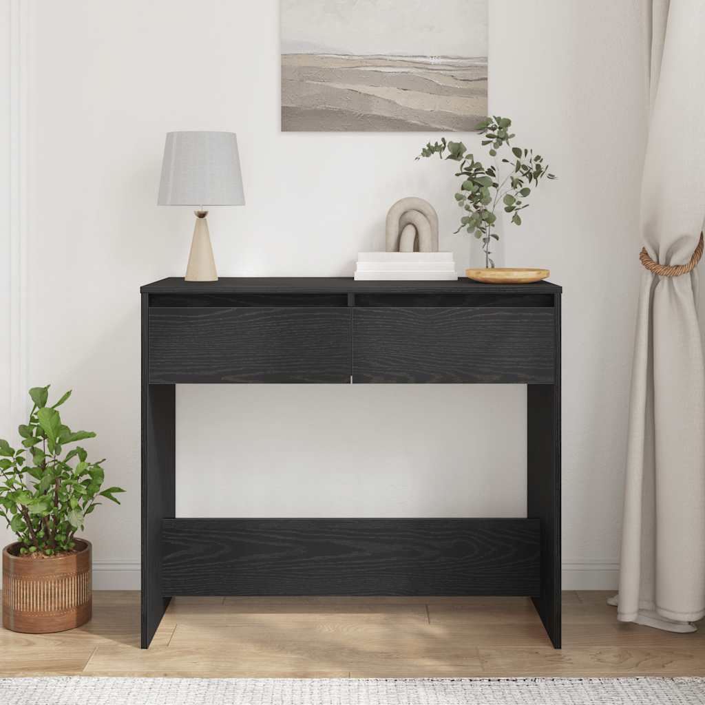 vidaXL Konsolentisch Schwarz Eichen-Optik 89x41x76,5 cm Holzwerkstoff