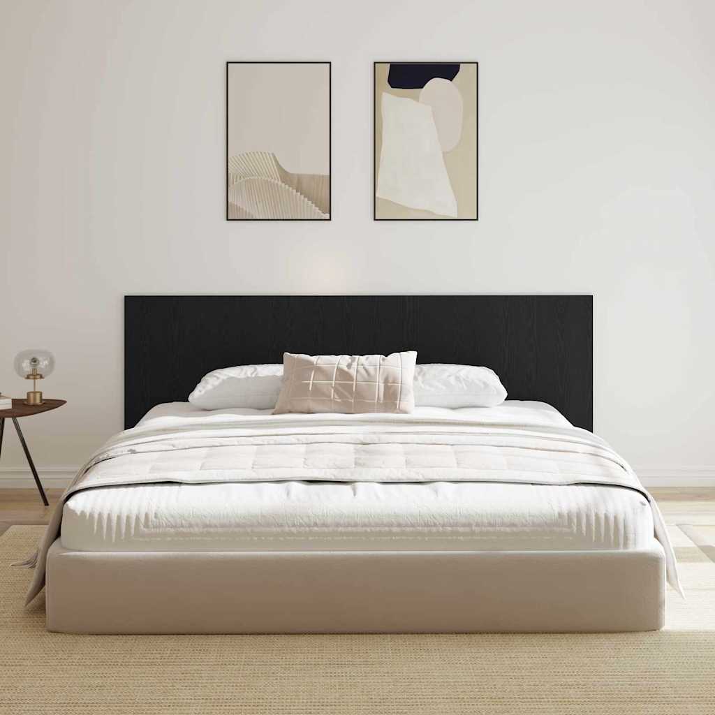 vidaXL Bettkopfteil Schwarz Eichen-Optik 160 x 1,5 x 80,5 cm