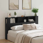 vidaXL Kopfteil Schrank Schwarz Eichen-Optik 180 x 18,5 x 102,5 cm