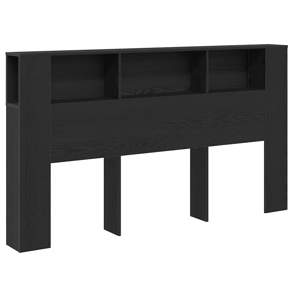 vidaXL Kopfteil Schrank Schwarz Eichen-Optik 180 x 18,5 x 102,5 cm