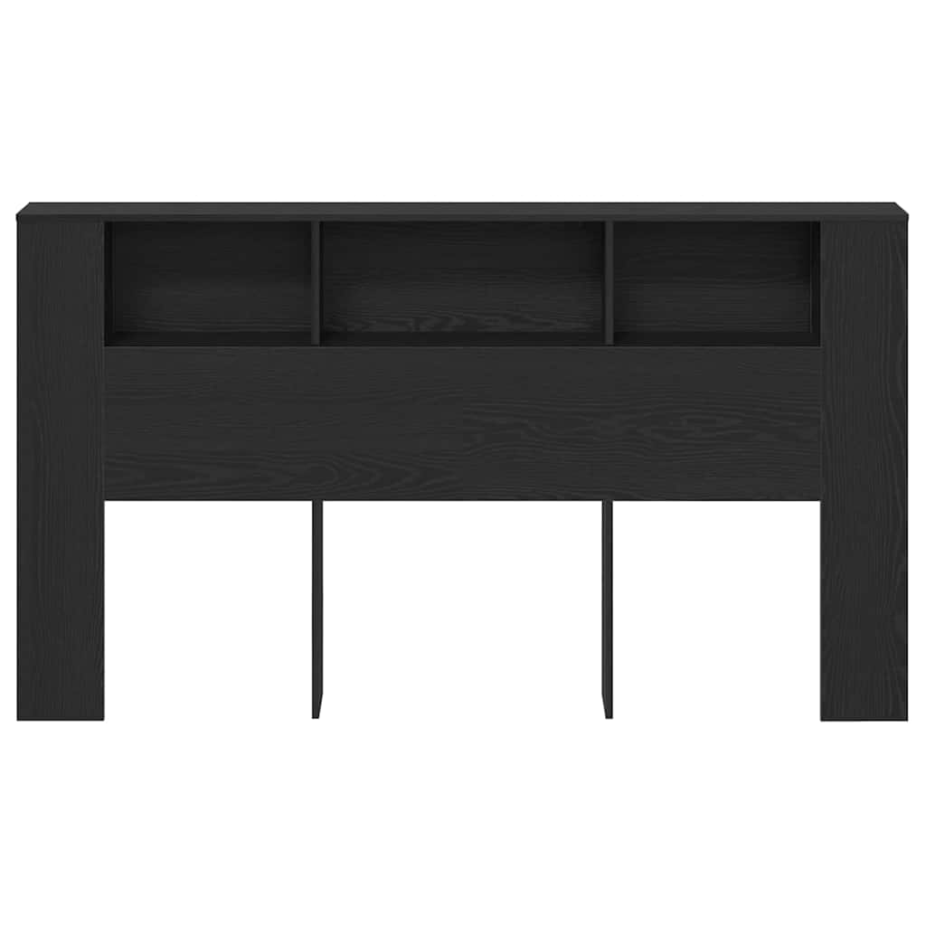 vidaXL Kopfteil Schrank Schwarz Eichen-Optik 180 x 18,5 x 102,5 cm