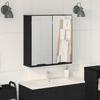 vidaXL Spiegelschrank mit Regal Schwarz Eichen-Optik 64 x 20 x 67 cm