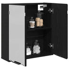 vidaXL Spiegelschrank mit Regal Schwarz Eichen-Optik 64 x 20 x 67 cm
