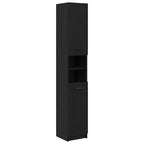 vidaXL Badezimmerschrank Schwarz Eichen-Optik 32 x 34 x 188,5 cm