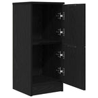 vidaXL Sideboard 2 pcs Schwarz Eichen-Optik 30 x 30 x 70 cm