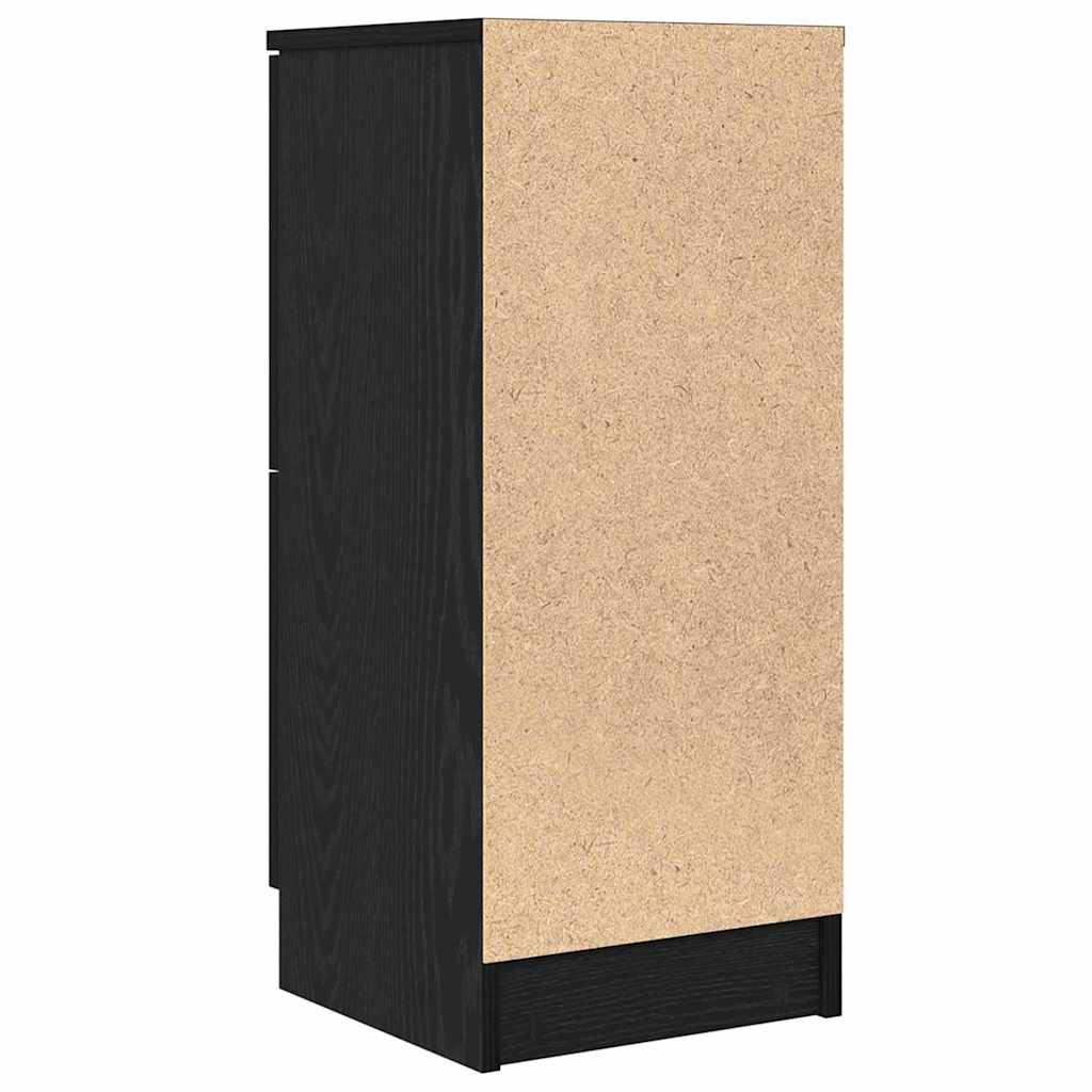 vidaXL Sideboard 2 pcs Schwarz Eichen-Optik 30 x 30 x 70 cm