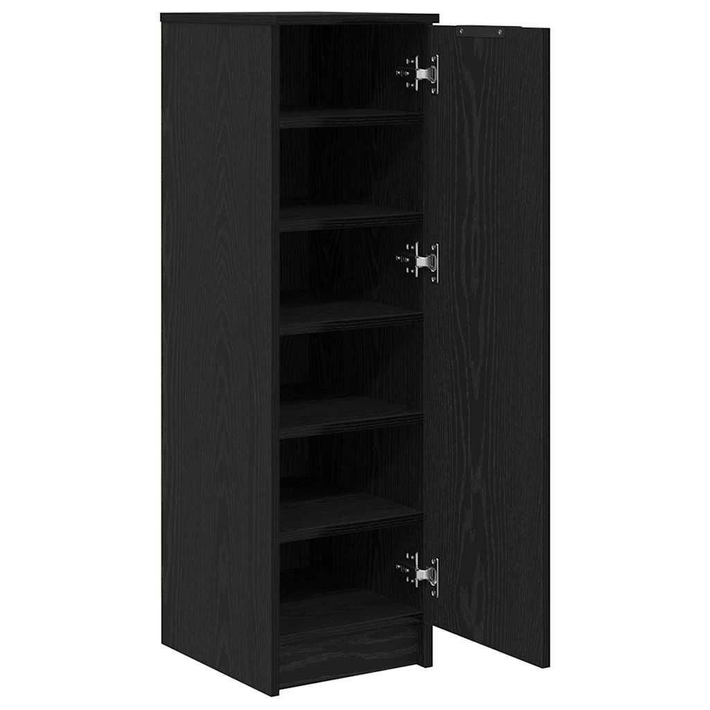 vidaXL Schuhschrank mit Regal Schwarz Eichen-Optik 29,5 x 35 x 101 cm