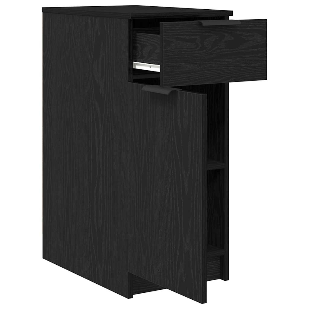 vidaXL Büroschrank Schwarz Eichen-Optik 33 x 50 x 75 cm Holzwerkstoff