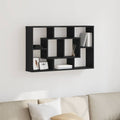 vidaXL Wandregal Schwarz Eichen-Optik 85 x 16 x 52,5 cm Holzwerkstoff