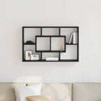 vidaXL Wandregal Schwarz Eichen-Optik 85 x 16 x 52,5 cm Holzwerkstoff