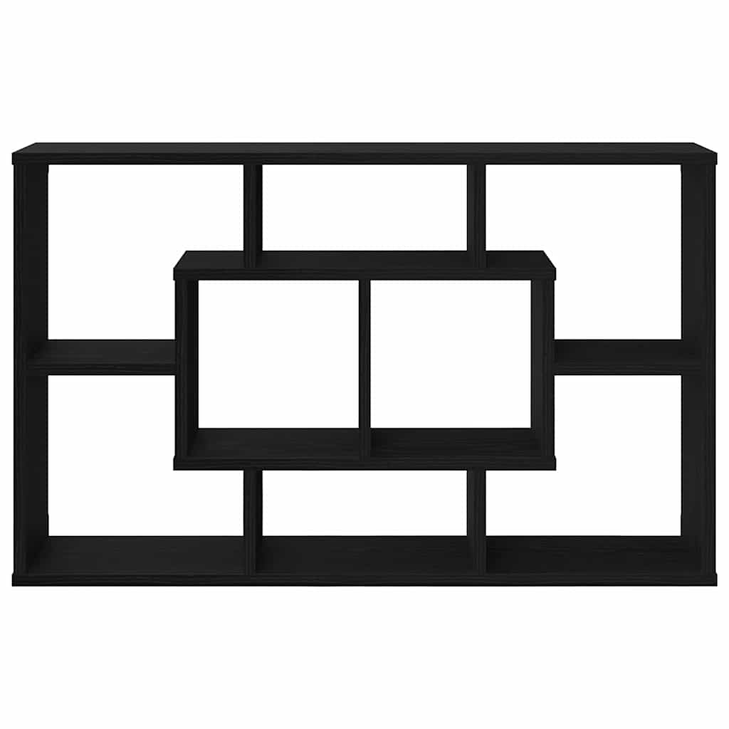 vidaXL Wandregal Schwarz Eichen-Optik 85 x 16 x 52,5 cm Holzwerkstoff