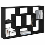 vidaXL Wandregal Schwarz Eichen-Optik 85 x 16 x 52,5 cm Holzwerkstoff