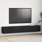 vidaXL TV-Schränk 2 pcs Schwarz 100 x 30 x 30 cm Holzwerkstoff