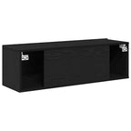 vidaXL TV-Schränk 2 pcs Schwarz 100 x 30 x 30 cm Holzwerkstoff