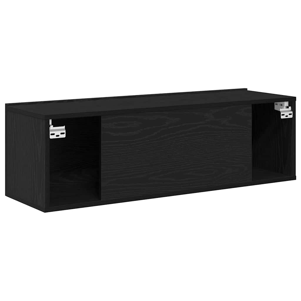 vidaXL TV-Schränk 2 pcs Schwarz 100 x 30 x 30 cm Holzwerkstoff