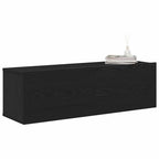 vidaXL TV-Schränk 2 pcs Schwarz 100 x 30 x 30 cm Holzwerkstoff