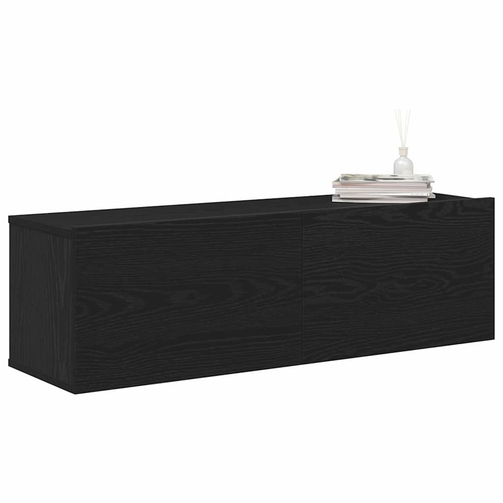 vidaXL TV-Schränk 2 pcs Schwarz 100 x 30 x 30 cm Holzwerkstoff