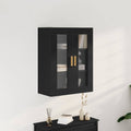vidaXL Wandschrank Wandmontiert Schwarz Eichen-Optik 69,5 x 34 x 90 cm