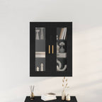 vidaXL Wandschrank Wandmontiert Schwarz Eichen-Optik 69,5 x 34 x 90 cm