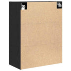 vidaXL Wandschrank Wandmontiert Schwarz Eichen-Optik 69,5 x 34 x 90 cm
