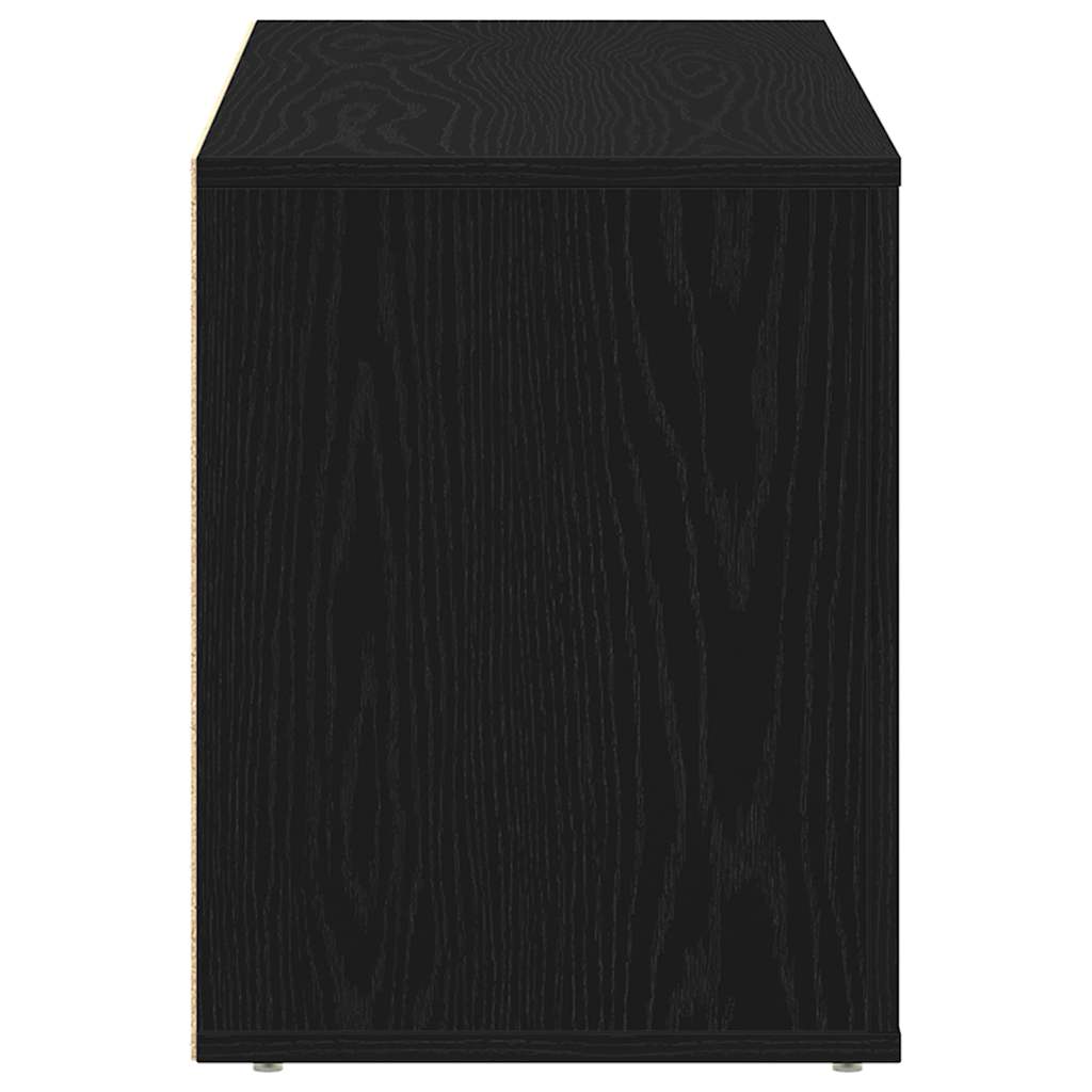 vidaXL Schuhbank Schwarze Eiche 100 x 35 x 45 cm Holzwerkstoff