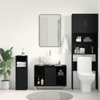 vidaXL Spülbeckenschrank Eiche Schwarz 80x33x60 cm Holzwerkstoff