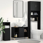 vidaXL Spülbeckenschrank Eiche Schwarz 80x33x60 cm Holzwerkstoff
