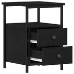 vidaXL Nachttische 2 Stk. Schwarze Eiche 34x35,5x50 cm Holzwerkstoff