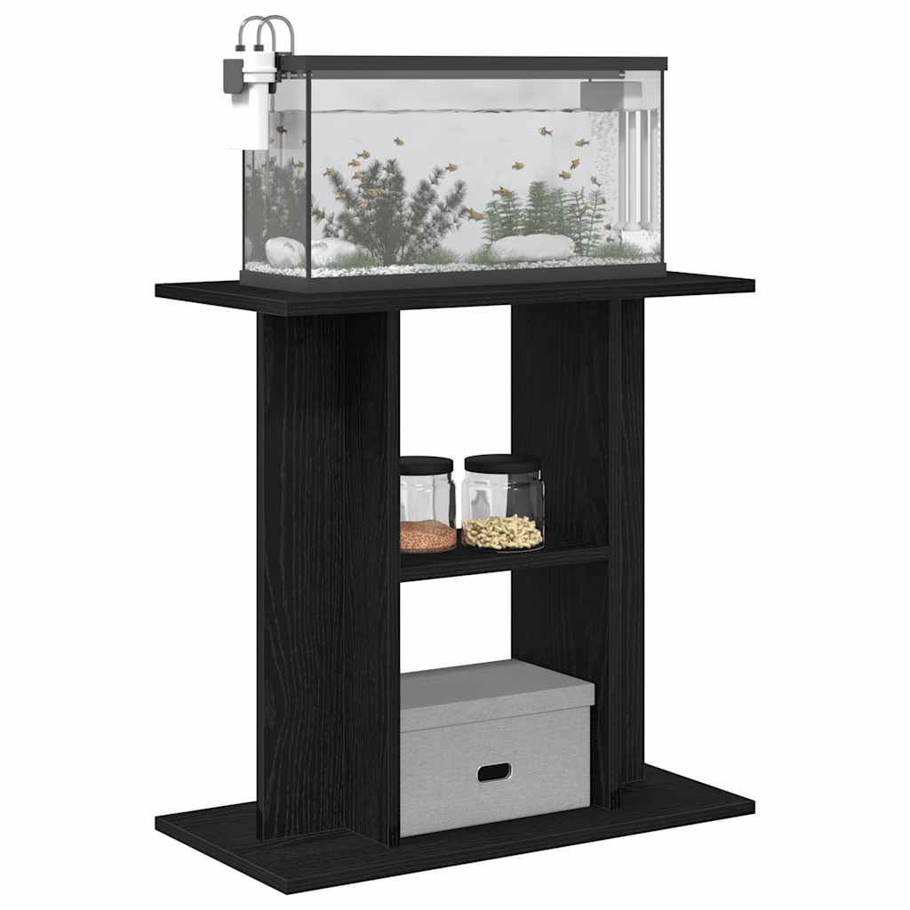 vidaXL Aquariumständer Schwarze Eiche 60 x 30 x 60 cm Holzwerkstoff