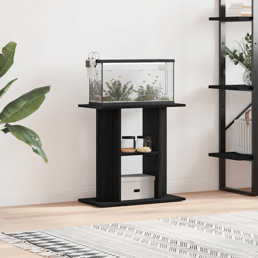 vidaXL Aquariumständer Schwarze Eiche 60 x 30 x 60 cm Holzwerkstoff