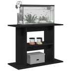 vidaXL Aquariumständer Schwarz Eichen-Optik 80x35x60 cm Holzwerkstoff