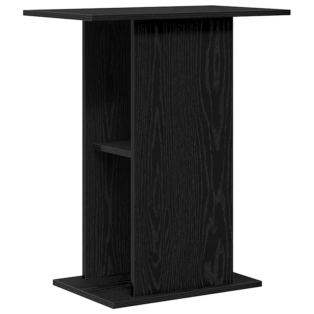 vidaXL Aquariumständer Schwarz Eichen-Optik 60,5x36x72,5 cm