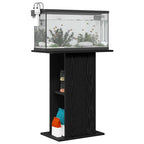 vidaXL Aquariumständer Schwarz Eichen-Optik 60,5x36x72,5 cm