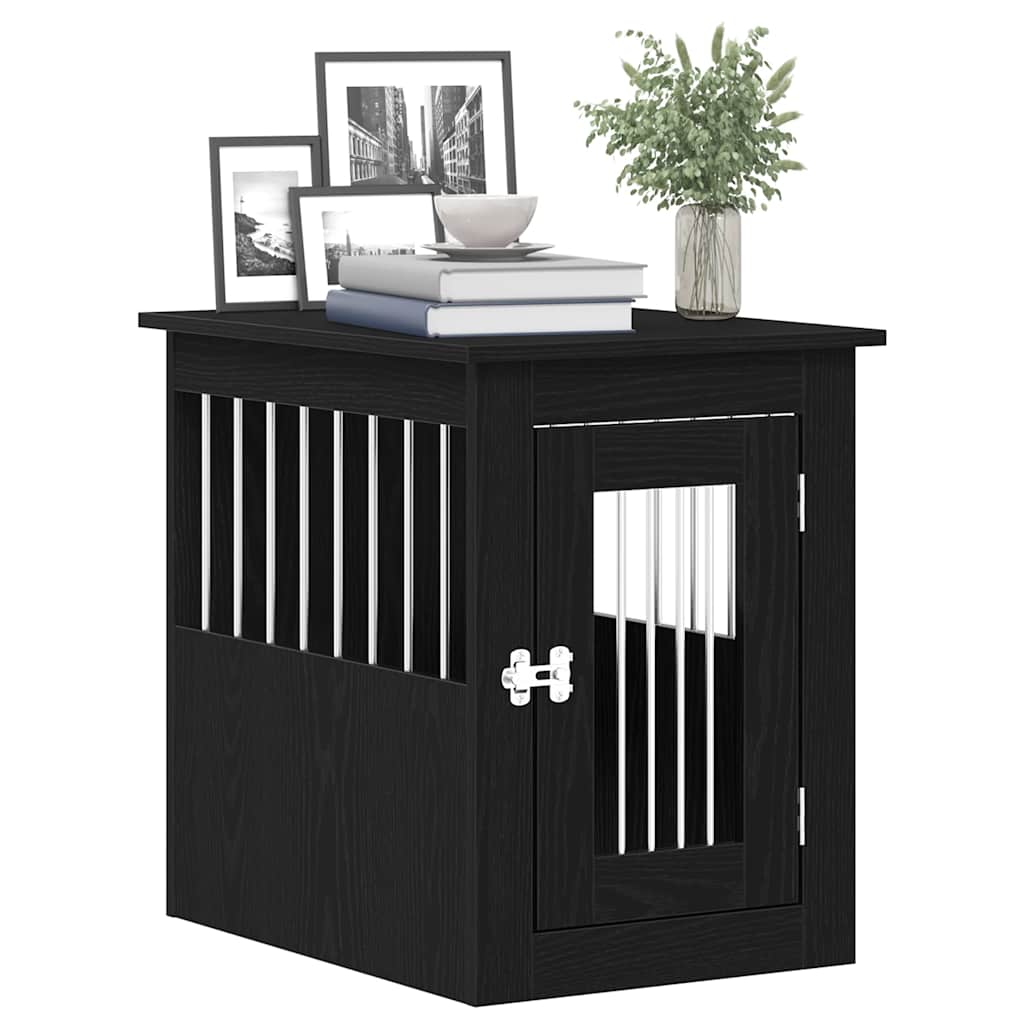 vidaXL Hundebox-Möbel Schwarze Eiche 45 x 62 x 59 cm Holzwerkstoff