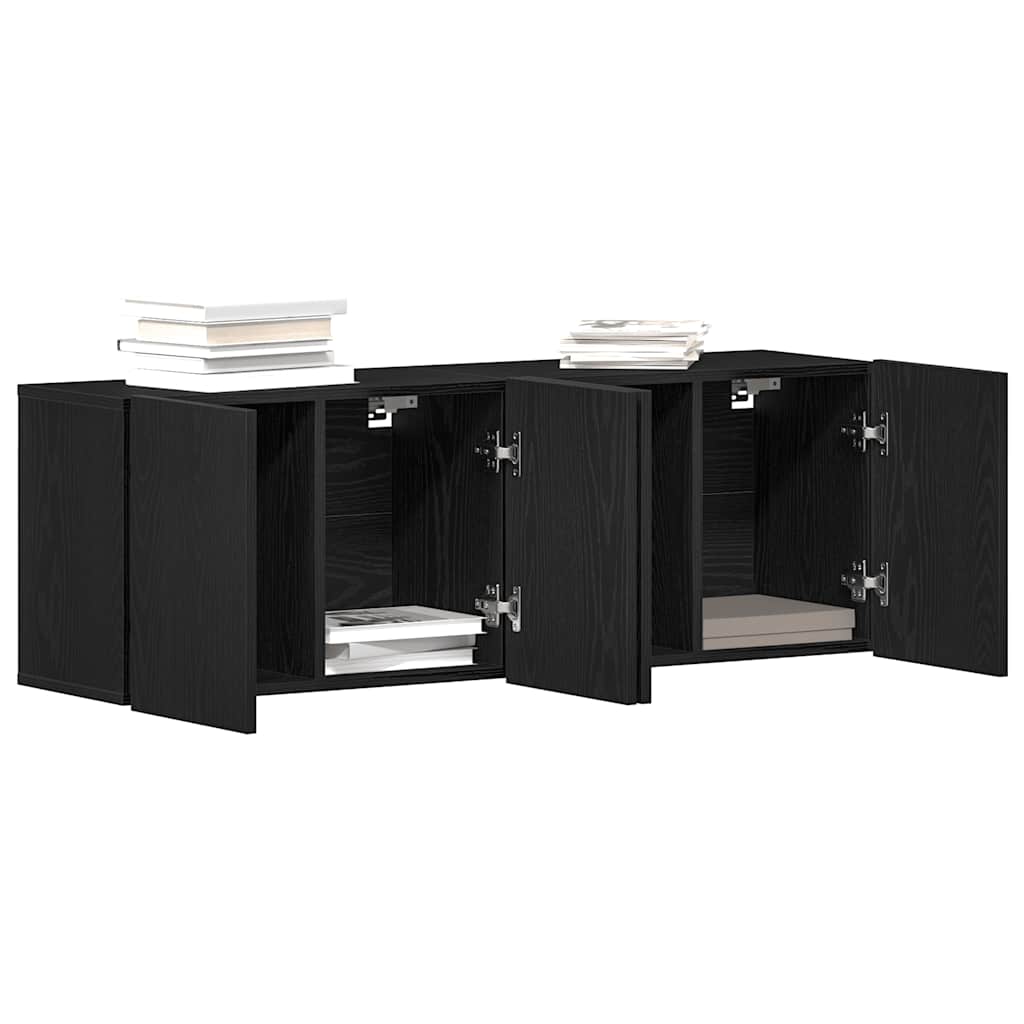 vidaXL TV-Schränke 2 Stk. Schwarze Eiche 120 x 30 x 41 cm Holzwerkstoff