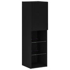 vidaXL TV-Schrankset mit LED Schwarz Eichen-Optik 30,5 x 30 x 102 cm