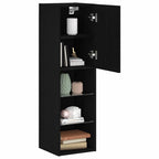 vidaXL TV-Schrankset 2 pcs Schwarz Eichen-Optik 30,5 x 30 x 102 cm