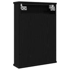 vidaXL Bad-Spiegelschrank Schwarz Eiche-Optik 42x12x60cm Holzwerkstoff