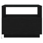 vidaXL Couchtisch mit LED-Leuchten Schwarz Eichen-Optik 50x49x40 cm