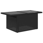 vidaXL 5tlg. Garten-Sofagarnitur mit Kissen Schwarz Poly Rattan Akazie