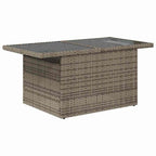 vidaXL 8-tlg. Garten-Sofagarnitur mit Kissen Grau Poly Rattan Akazie