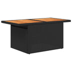 vidaXL 6-teiliges Gartensofa-Set mit Kissen, schwarz, Polyrattan, Akazie