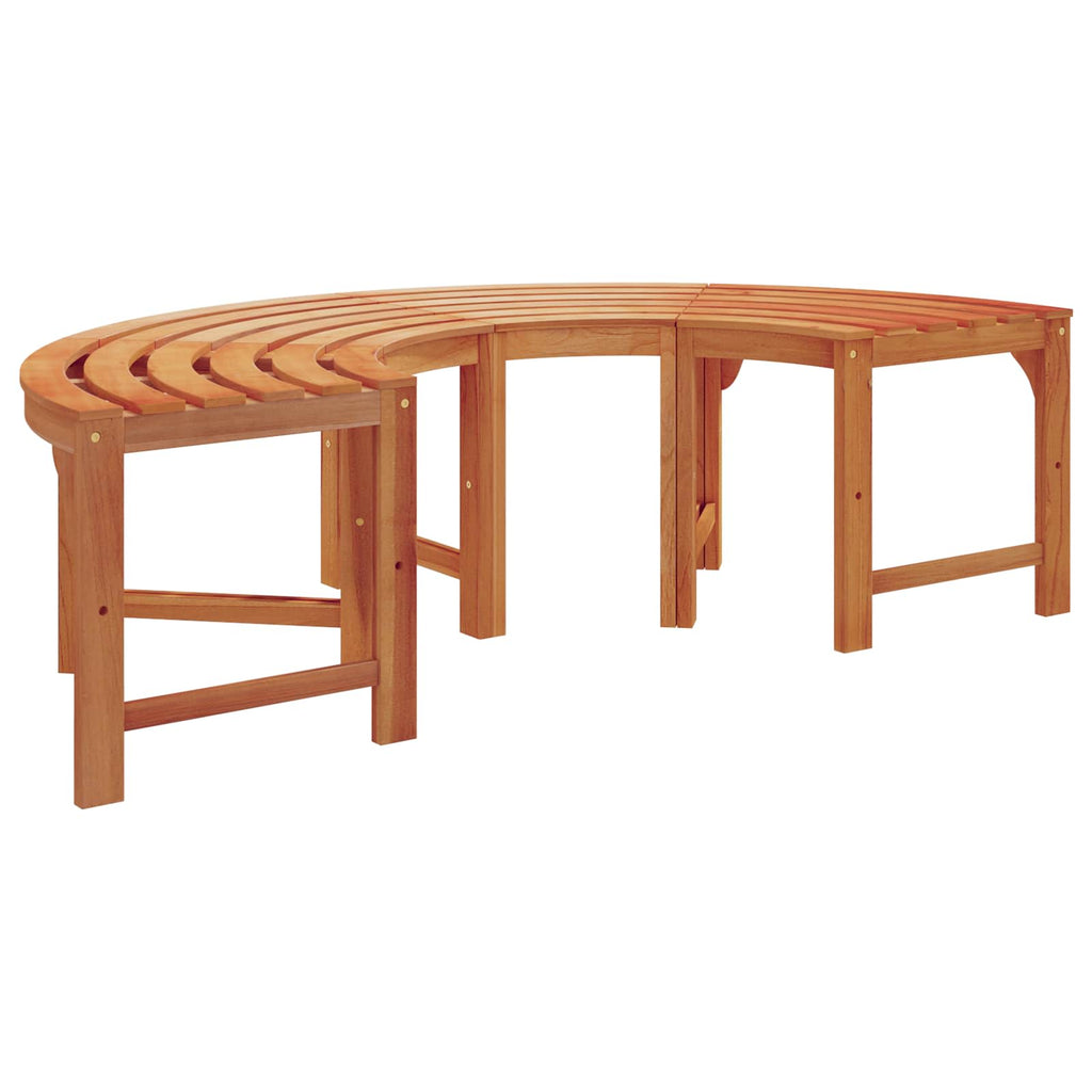 vidaXL Baumbank Natur 160 x 80 x 45cm Massives Eukalyptus Holz