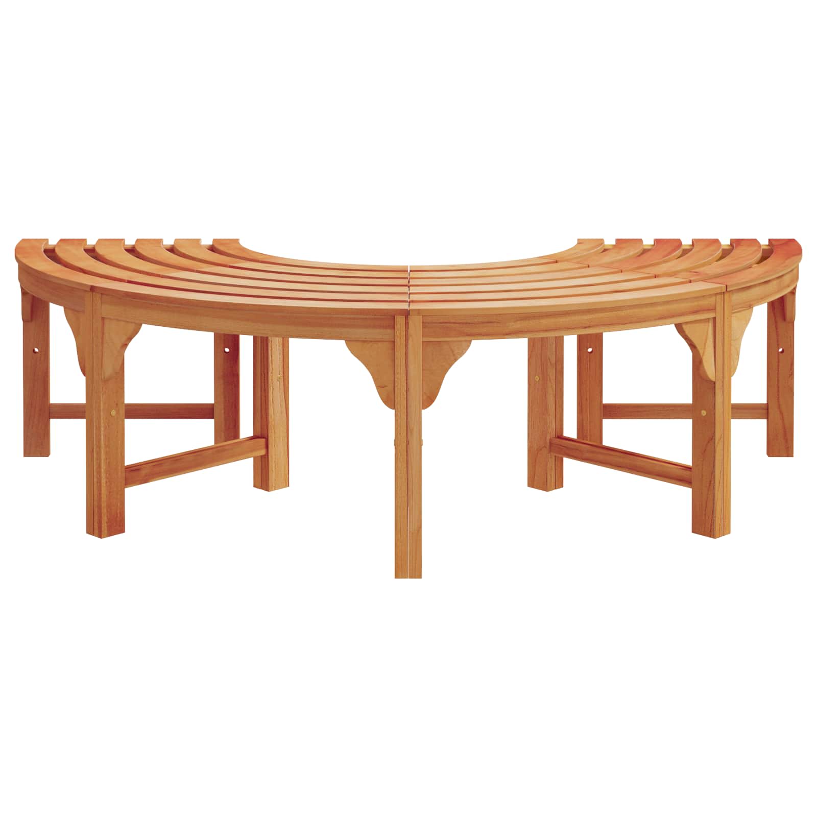 vidaXL Baumbank Natur 160 x 80 x 45cm Massives Eukalyptus Holz