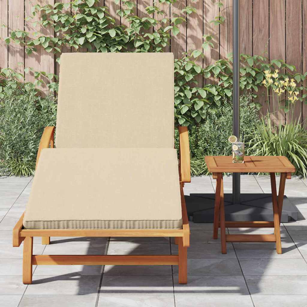 vidaXL Sonnenliege Beige 200 x 67 x 84 cm Massivholz Akazie