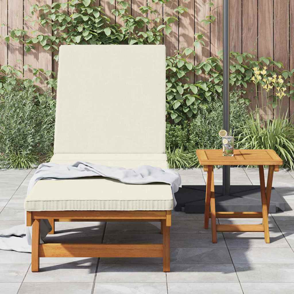 vidaXL Sonnenliege Braun und Creme 199 x 63 x 85 cm Massivholz Akazie