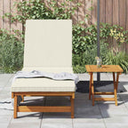 vidaXL Sonnenliege Braun und Creme 199 x 63 x 85 cm Massivholz Akazie
